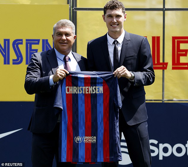 Andreas Christensen was also brought to the Camp Nou but due to his salary exceeding the club limits, Barcelona is being sanctioned.