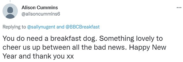 1672749577 223 BBC Breakfasts Sally Nugent becomes emotional and says she cant