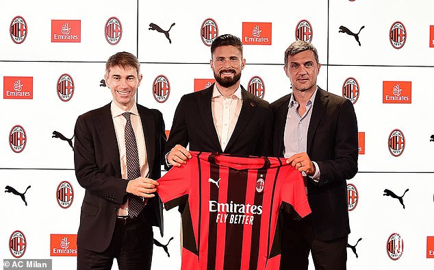 AC Milan confirmed the signing of Giroud on a permanent basis from Chelsea in July 2021