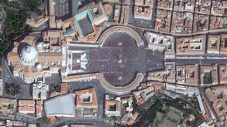 Thousands of Catholics gather in St. Peter's Square, Rome, in July 2022.