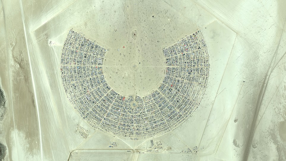 The Year from Space is on Channel 4 on Tuesday 3rd January at 7:30pm Pictured: Burning Man festival 2022