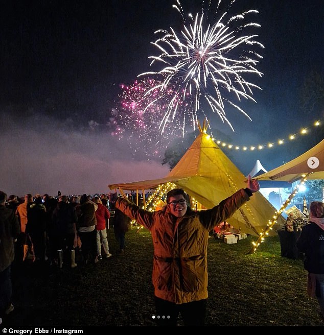 Fireworks Display: His Instagram photos include the budding entrepreneur's visit to Alderford Lake for bonfire night.