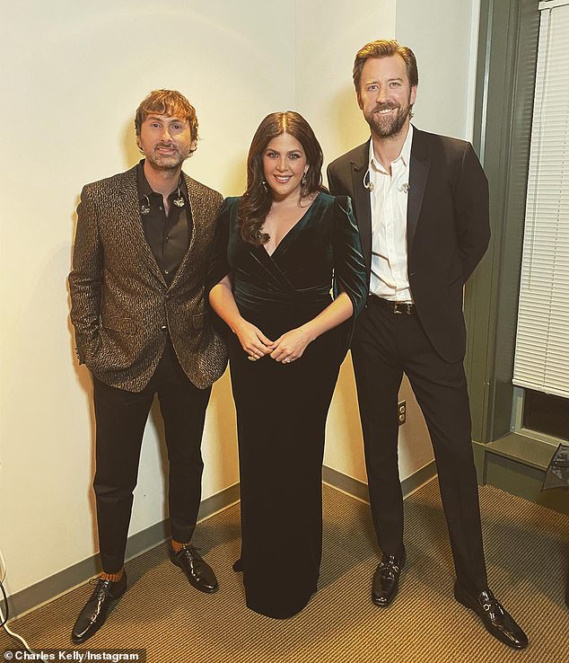 Formerly known as Lady Antebellum: The country trio, which includes Dave Haywood (left, pictured December 12) and Hillary Scott (left), plan to make their postponed 21-date Request Line Tour a 'dry tour' ' to support Kelley.