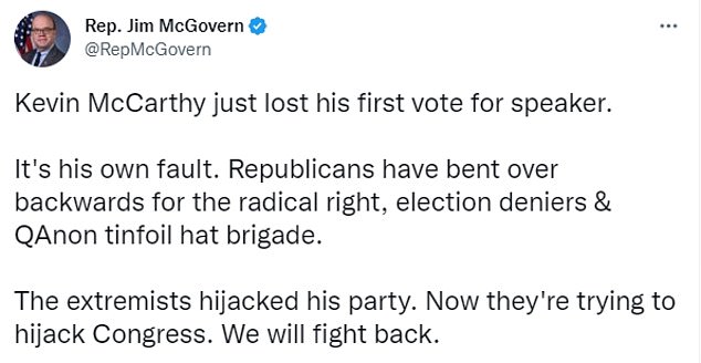 1672782656 390 Democrats gloat as Republican vote for speaker turns into a