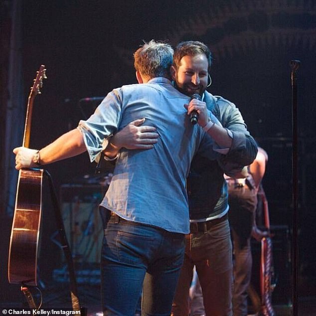 Musical duo: Charles is also known as the younger brother of singer Josh Kelley (right, pictured in 2016), who is married to Emmy-winning actress Katherine Heigl.