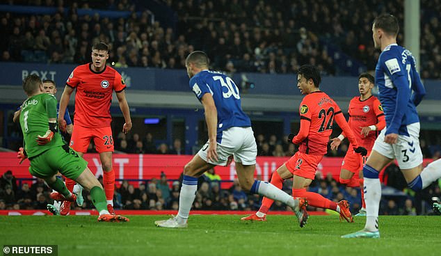 Kaoru Mitoma scored the only goal in what was an even first half between the two teams