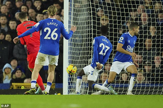 Just three minutes after Ferguson, Solly March fired into the bottom corner.