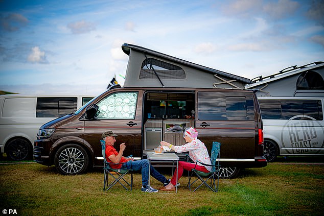 Happy campers: The VW T5 is a popular choice for DIY campers with social media full of videos on how to convert them on a shoestring budget