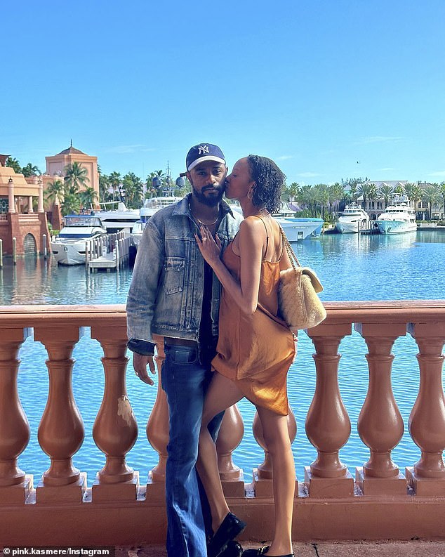 Trice shared a photo of the couple vacationing in the Bahamas.