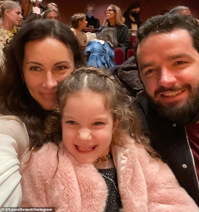 A special treat: Laura and her husband, Patrick Brown, had taken their eldest daughter, five-year-old Ella, to see The Nutcracker.  It was a special treat for the young dancer, who was too ill to participate in her own performance a few weeks ago.