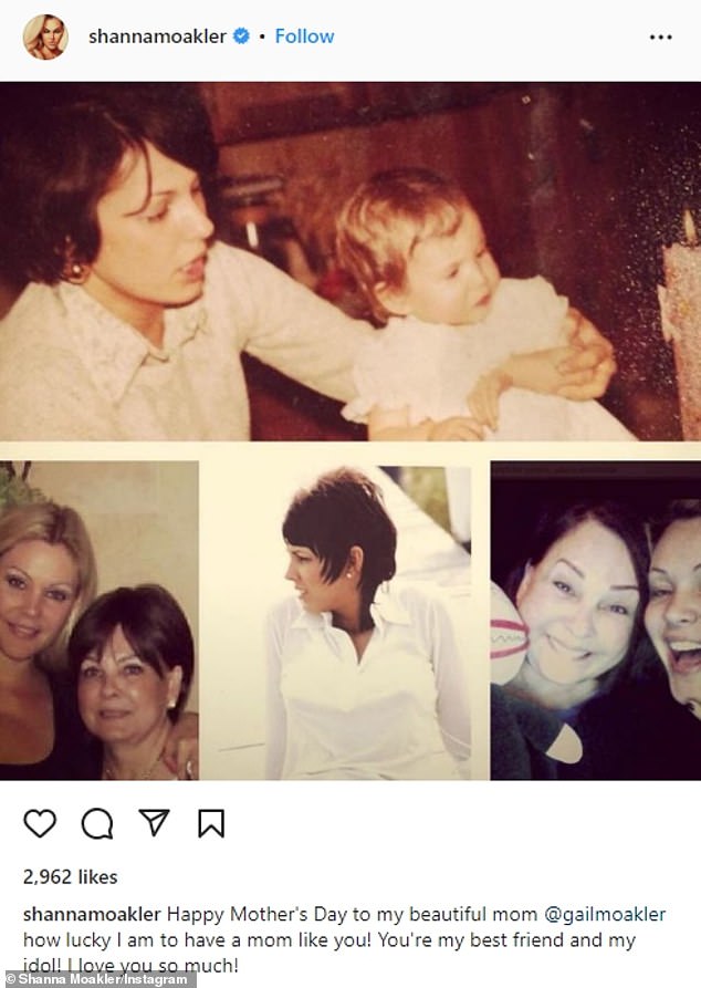 For Mother's Day in 2021, she shared a series of photos of Gail with the caption: 'Happy Mother's Day to my beautiful mom @gailmoakler how lucky I am to have a mom like you!  You are my best friend and my idol!  I love so much!'