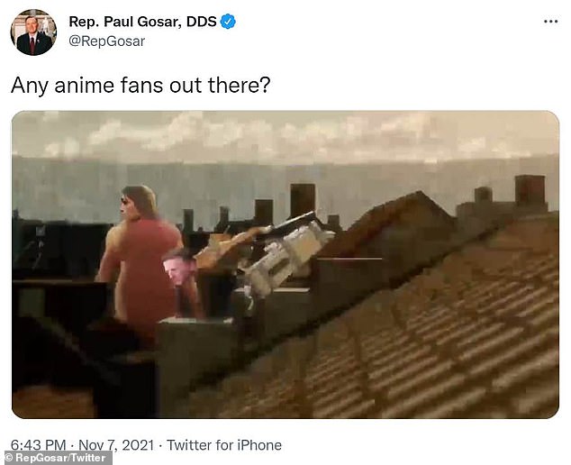 Rep. Paul Gosar was censored in November 2021 for sharing an anime video showing the Arizona Republican killing AOC, one of the most liberal members of Congress.