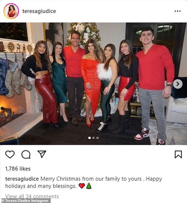 Still newlyweds: Luis and Teresa, shown last month on Instagram, are enjoying the holidays together for the first time since they got married