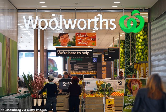 Woolworths (pictured) reintroduced weighing scales in the self-service bagging area and installed security cameras above checkouts to help identify unscanned items and prevent theft