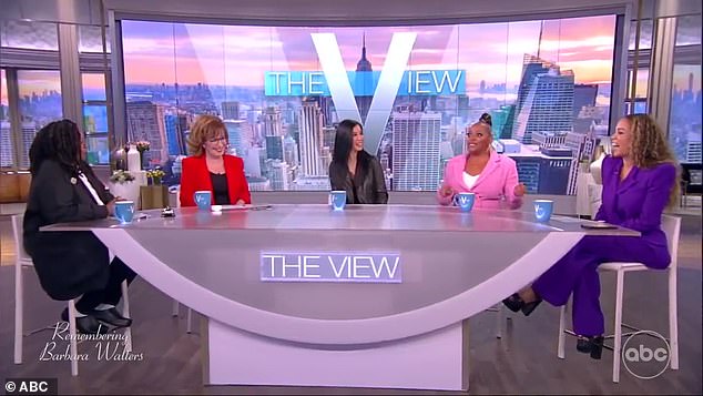 Remembering: Sherri was joined by former co-hosts including Whoopi Goldberg, Lisa Ling and Joy Behar as they reminisced about Walters, who created the daytime talk show in 1997