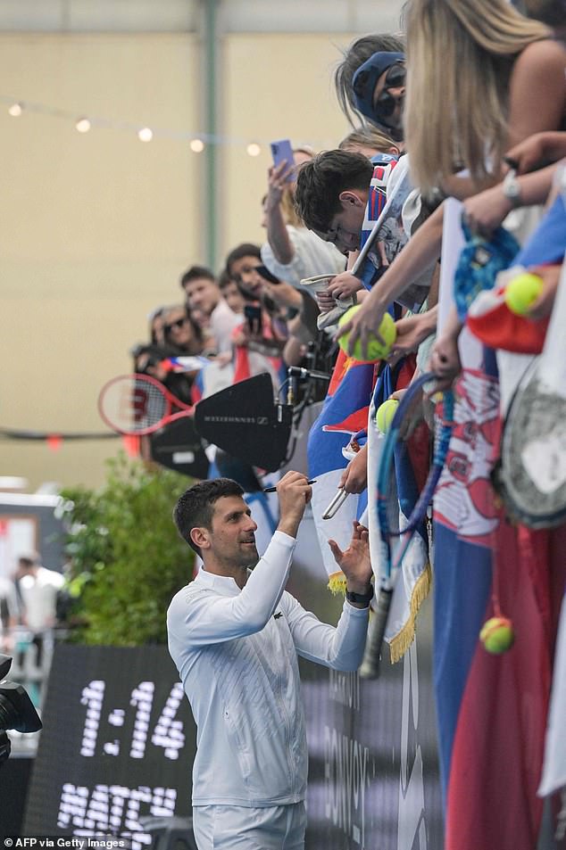 Djokovic happily complied with the mountain of fan requests, proving fears about how he would be received in Australia were wrong, at least in South Australia.