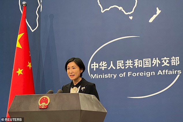 China criticized the measures and Foreign Ministry spokesman Mao Ning (pictured) said the restrictions lacked scientific basis.  He added that China would take 