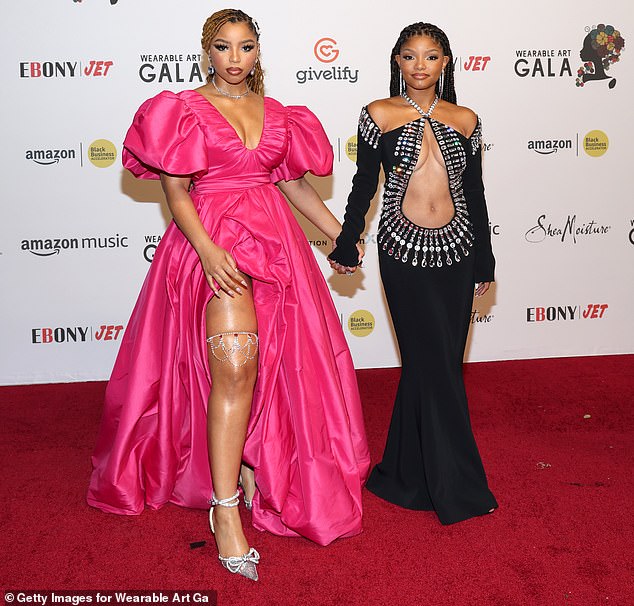 Sister duo: Chloe and Halle initially gained recognition as singers with their joint YouTube channel about ten years ago, helping them rise to fame as Chloe X Halle;  pictured 2022