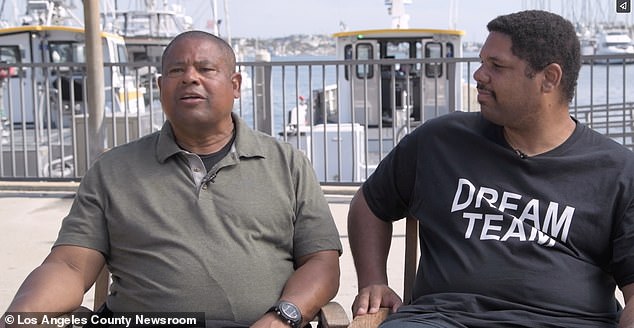 Derrick (left) and Anthony (right) Bruce talk about their ancestors' belief in the importance of reclaiming Bruce's beach