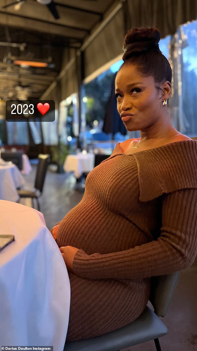 Cute!  Shortly after the announcement aired live on SNL, Darius confirmed that he was the father by uploading an adorable snap of Keke cradling his tummy.