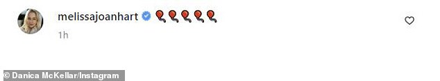 Birthday: Sabrina the Teenage Witch actress Melissa Joan Hart commented on a series of red balloon emojis