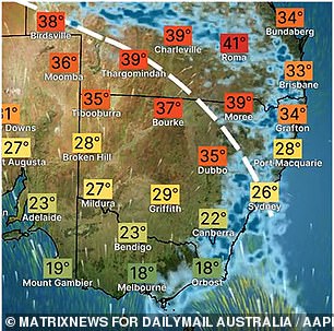 Australia's east coast (pictured) will be submerged in the coming days