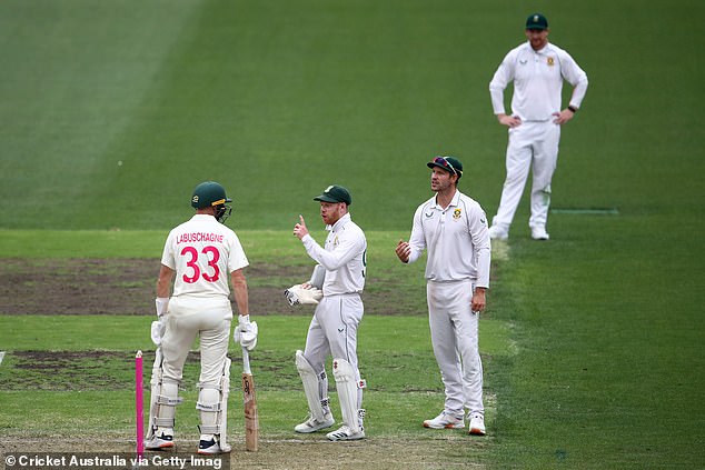 Moments later, Marnus Labuschagne was handed over, only to be given a reprieve by the third referee (Pictured Proteas players relay their thoughts)