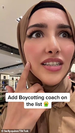 TikToker hellyquinn posted a video Tuesday to his 54,000 followers, urging them to ditch designer brand Coach along with other 'disgusting, dirty brands'