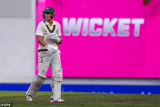 Play resumed during a short spell of four in which Marnus Labuschagne lost his wicket.