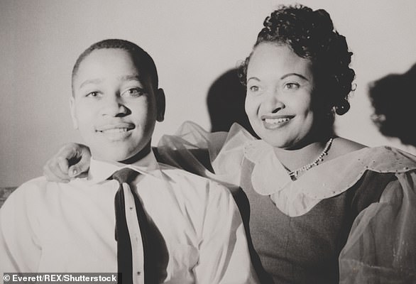 The murder galvanized the civil rights movement after Till's mother (pictured with her son) insisted on opening a coffin to display his tortured body.