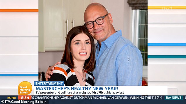 Dedicated: The 58-year-old MasterChef host revealed that the 22-year age difference between him and Anne-Marie, 36, prompted him to lose weight and get in shape