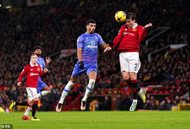 Victor Lindelof made just his fourth league start of the season in the win over Bournemouth