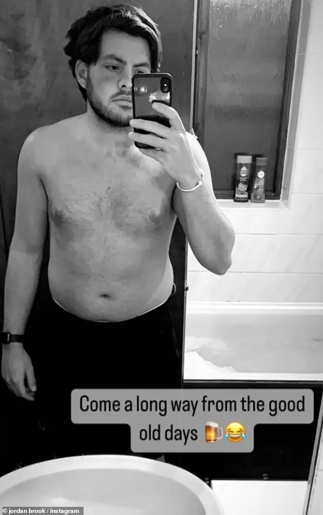 Transformation: The TOWIE star, 25, took to Instagram and shared before and after photos after embarking on a new fitness routine