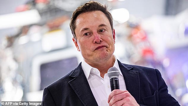 With the VW possibly increasing that driving distance by 61 miles on a single charge, Tesla boss Elon Musk (pictured) would likely see it cut sales of its most affordable electric vehicle