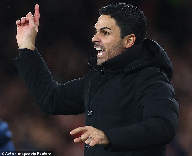 Arsenal boss Mikel Arteta protested the decisions during their goalless draw with Newcastle