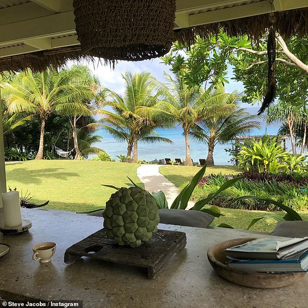 Steve's website says the property is 'situated on the southern edge of Port Vila, Vanuatu.  An oceanfront abode steps from the island's serene turquoise reefs.