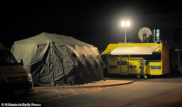 Meanwhile, it also emerged today that trust bosses are considering treating patients in field hospitals, or tents, to cope with the dire situation