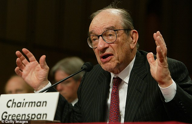 Prediction: Former US Federal Reserve Chairman Alan Greenspan (pictured) warned that a recession would be the 'most likely outcome' needed to reduce US inflation this year