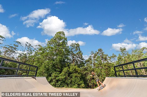 Other features of the amazing property include sandboxes for the kids to play in, two work sheds, and even a full size skateboard ramp!