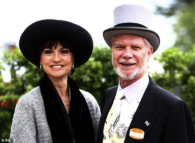 Gold suited up at Ascot Racecourse, Berkshire, with his fiancee Lesley Manning in 2008.