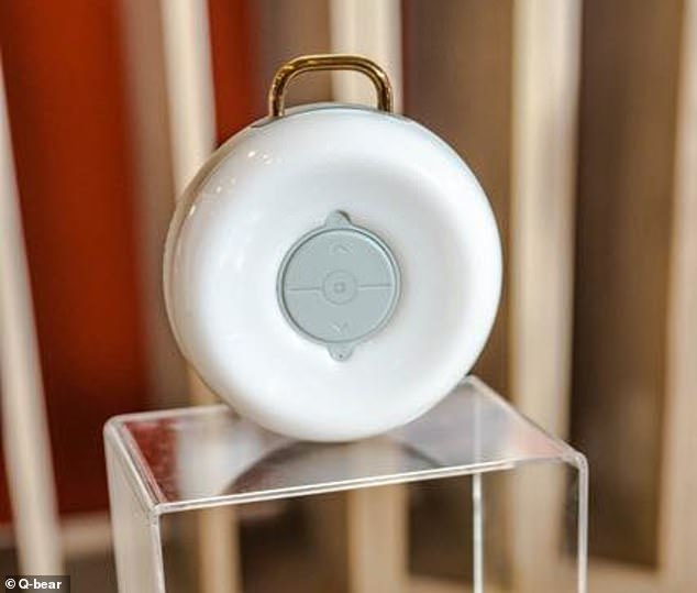 Qbear is a circular, silicone-covered device with software trained to recognize different cries to determine if the baby is hungry, tired, needs comfort or has a dirty diaper - and it does so in just 10 seconds with 95 percent accuracy