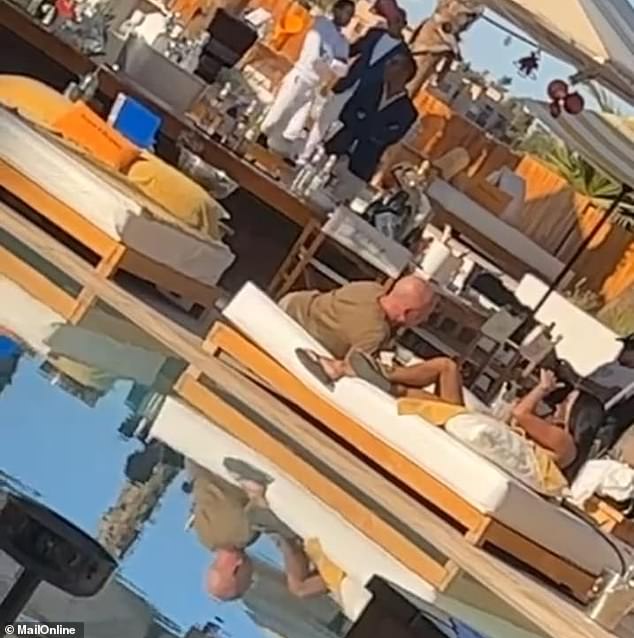 Chill out: They were also spotted relaxing in the sun together on a bed at the ritzy Nikki Beach Marrakech hotspot, where Yazmin posed on Instagram for glamorous bikini shots