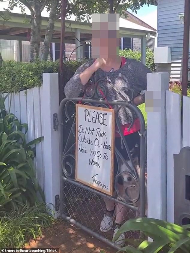 Ms Mayers claimed the woman (above) has previously been reported for damaging other vehicles and is being investigated by Queensland Police.