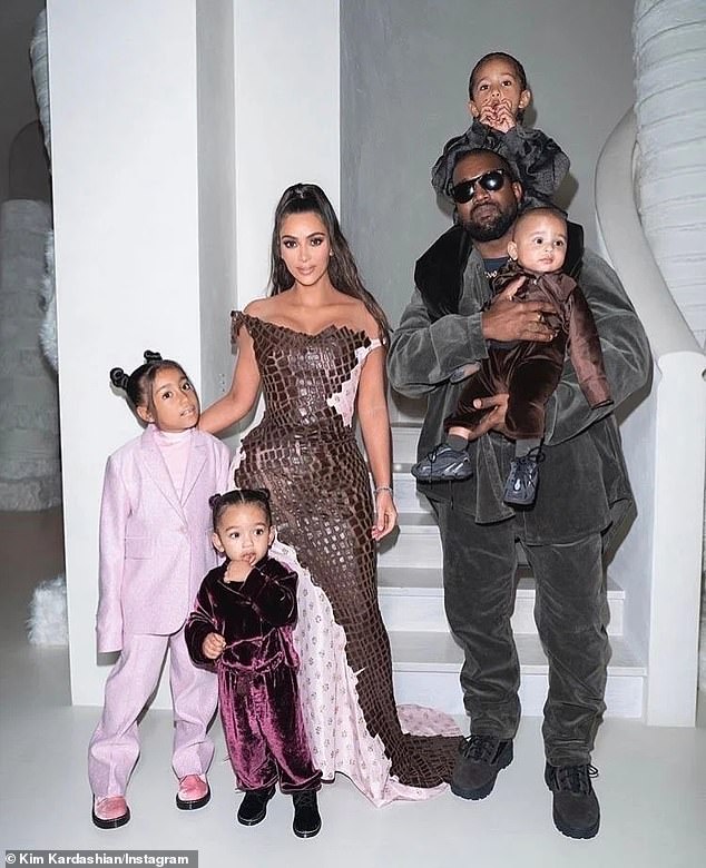 More: Her third marriage, to rapper Kanye West, ended in 2021 after six years.  The former couple have four children, North, Saint, Chicago, and Psalm, together.