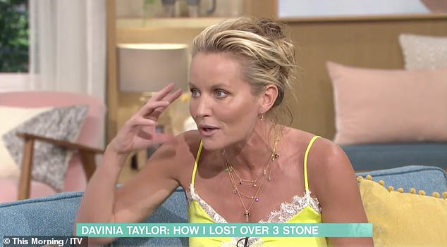 'You've got to count the chemicals': Davinia previously attributed her weight loss to 'biohacking' during an appearance on This Morning (pictured in 2021)