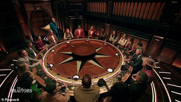 Who is who?  The contestants meet at a round table where they make their accusations known