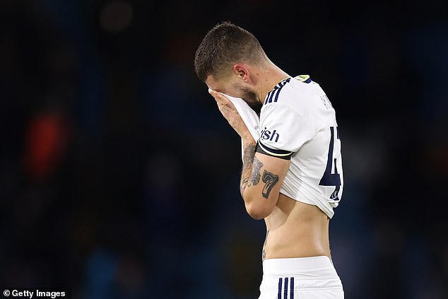 An emotional Klich reacts after completing a 2-2 draw with West Ham at Elland Road