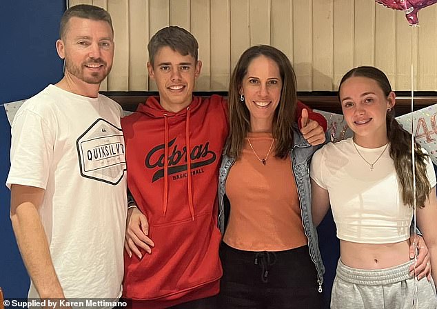 Ms Mettimano said her family (pictured) still lives in the house, despite constantly moving, and they have put their lives on hold for nearly a decade as they fight for compensation.