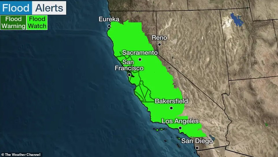Nearly the entire coastline is under a flood watch as some areas are still recovering from the New Year's Eve storm.