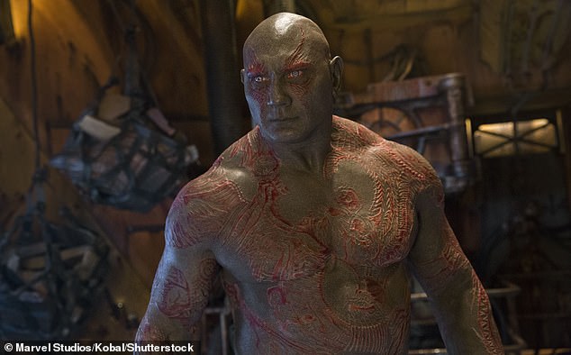 Grateful: 'I'm very thankful for Drax.  I'm lovin 'it.  But there is a relief [that it¿s over]' Bautista said, referring to his latest film as Drax - Guardians of the Galaxy Vol. 3, in theaters May 5.